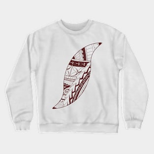 Pacific Island Pattern 3 - Brown Crewneck Sweatshirt